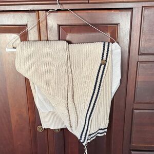 Lucky Brand Cream and Navy Cardigan